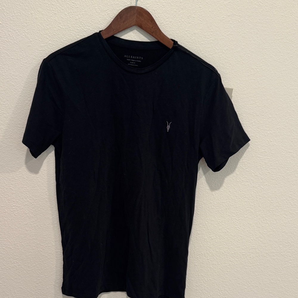 All Saints Charcoal Short Sleeve Tee - Picture 5 of 11